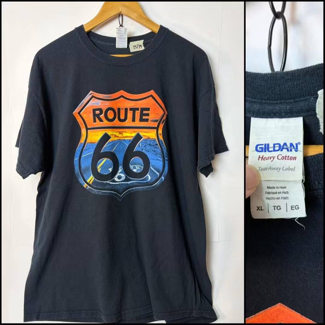 เสื้อยืดมือสอง Route 66 / Navy