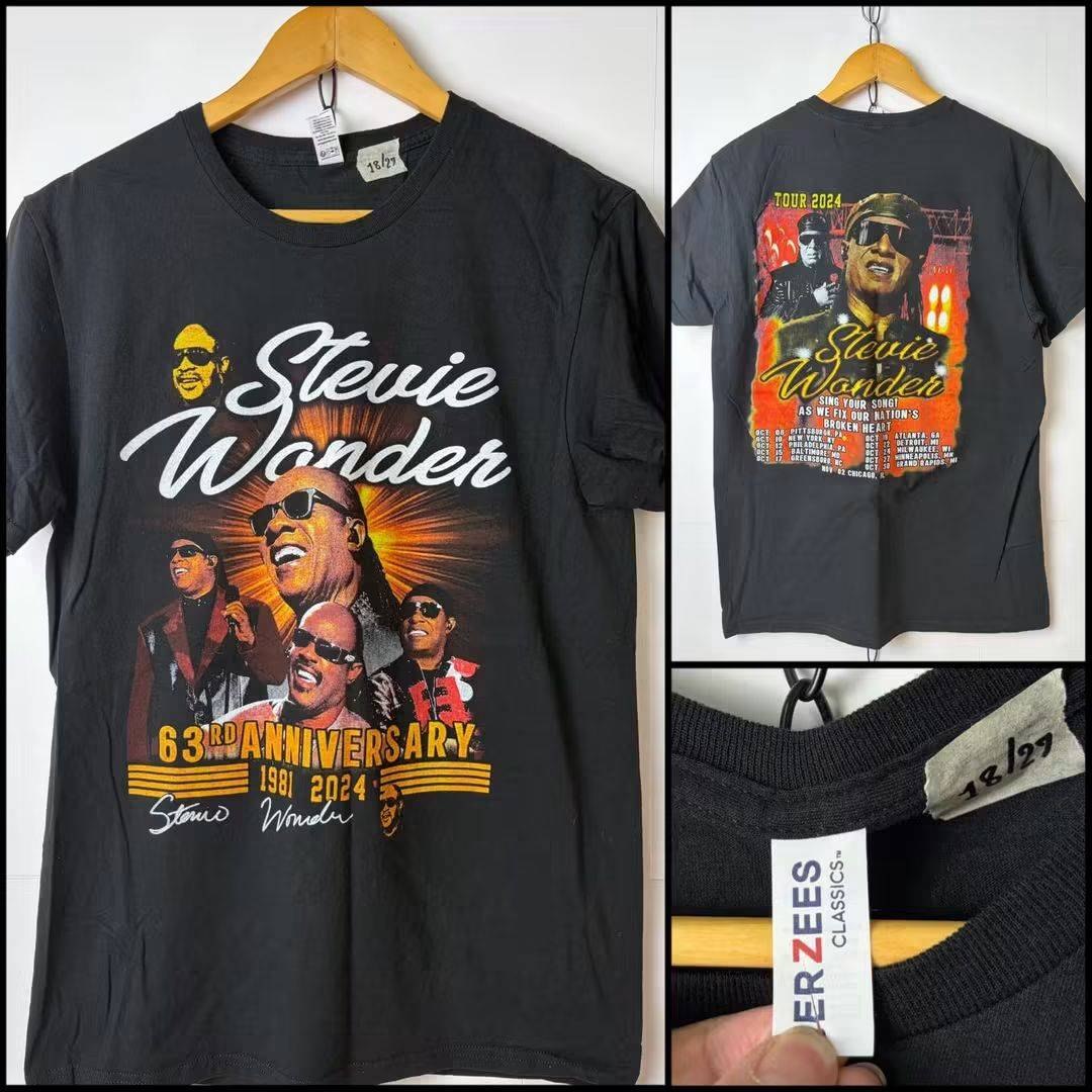 เสื้อยืดมือสอง Stevie Wonder / Black
